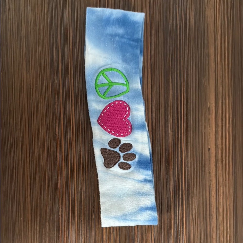Logo Loops Headband with Peace Love Paw